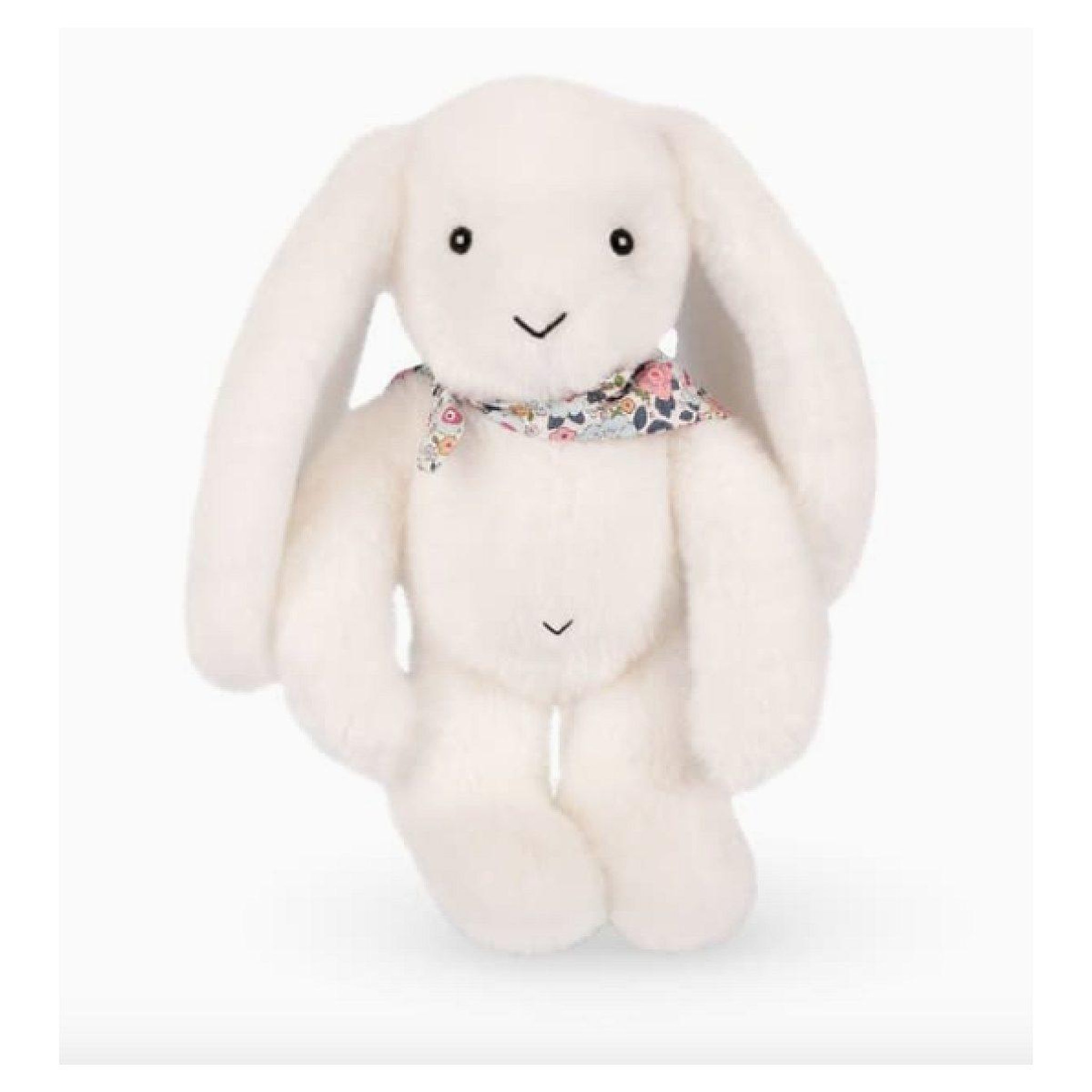 Voir la diapositive 2 : DOUDOU ET COMPAGNIE Lapin fleurette - blanc 25cm