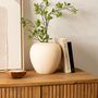 Voir la diapositive 2 : ATMOSPHERA Vase Boule en Dolomite  Rily  22cm Beige