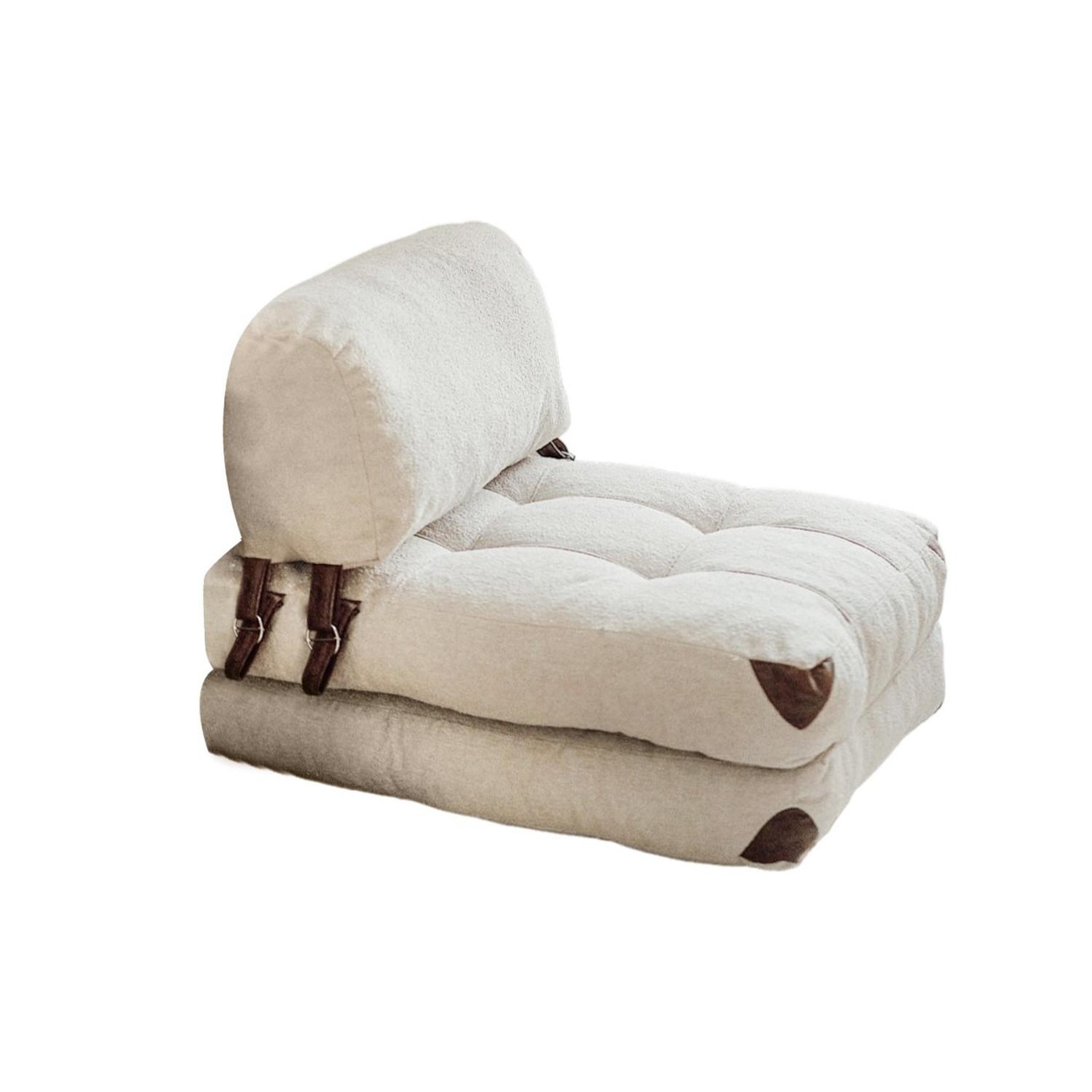 Habitat et Jardin Fauteuil-lit en tissu  fold  - 80 x 60 x 70 cm - crème