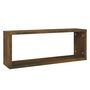 Voir la diapositive 3 : VIDAXL Etageres murales cube 2 pcs Chene fume 60x15x23 cm Bois