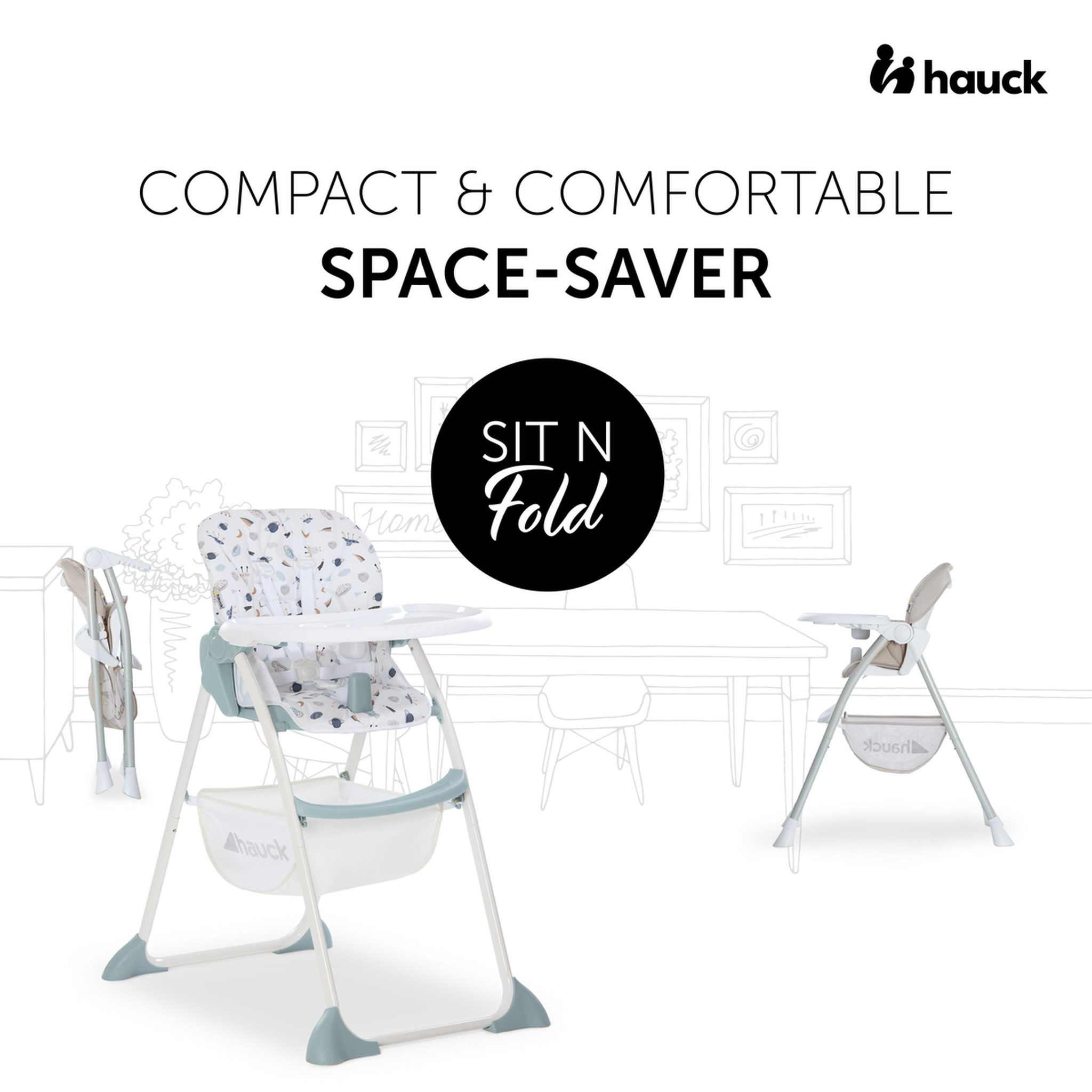 Voir la diapositive 2 : HAUCK Chaise haute Sit N Fold