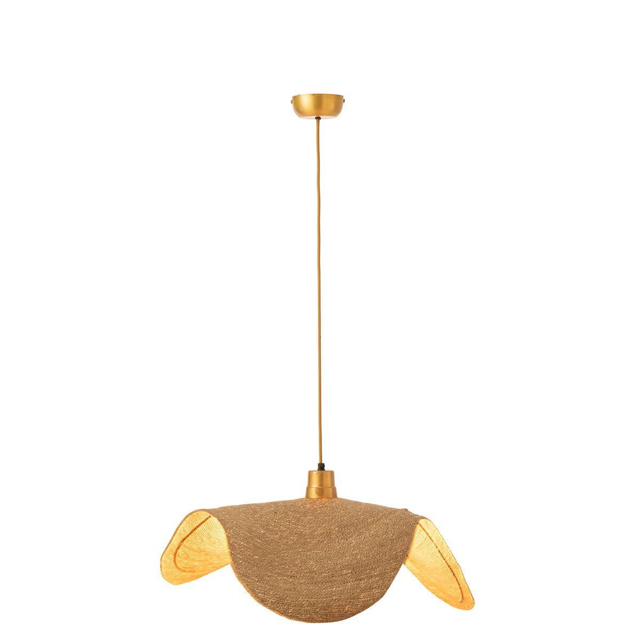Voir la diapositive 2 : J-LINE Lampe suspension  moonj  75cm naturel