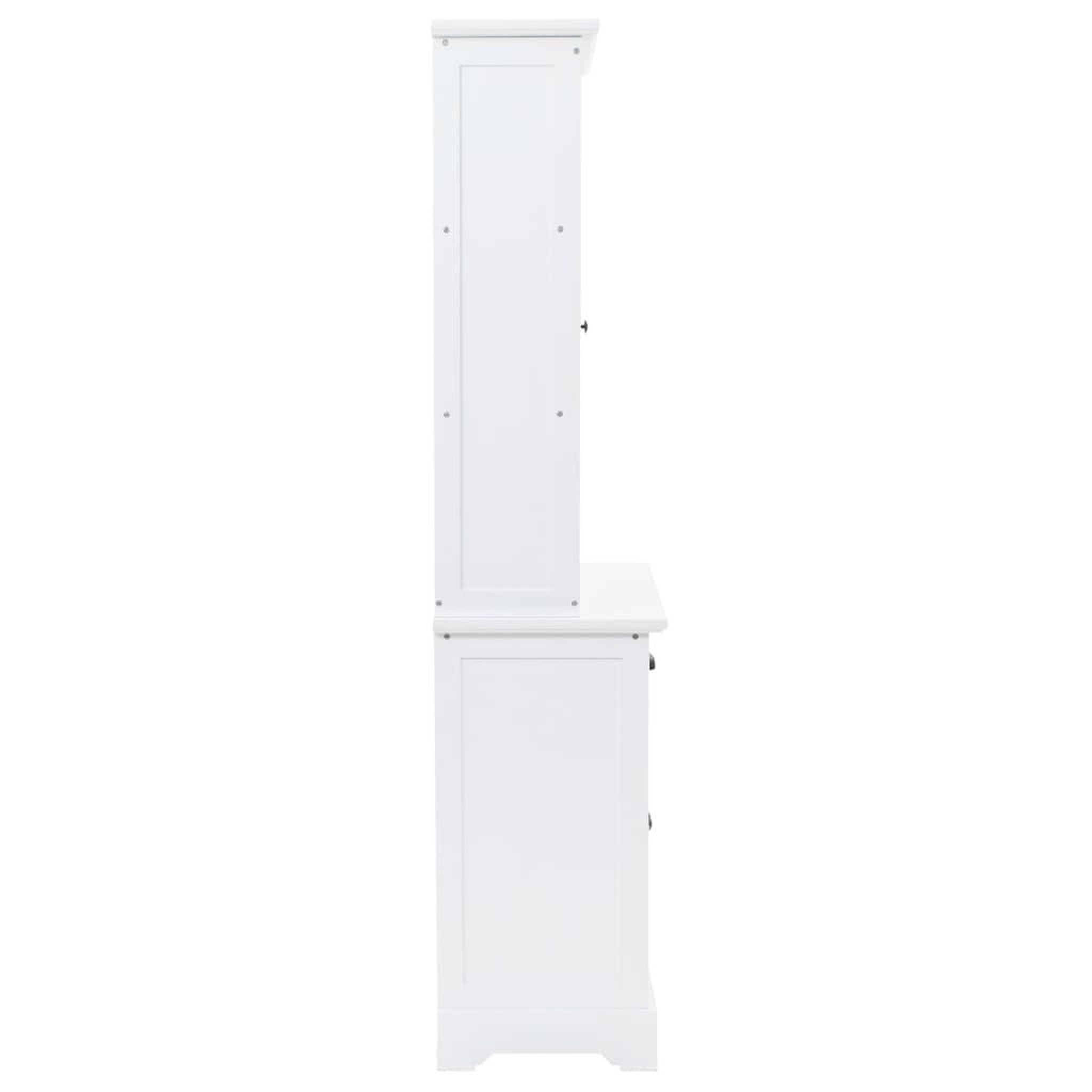 Voir la diapositive 3 : VIDAXL Vaisselier avec 4 portes MDF et Bois de pin 80x40x180 cm