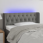 VIDAXL Tete de lit a LED Gris fonce 103x16x78/88 cm Tissu