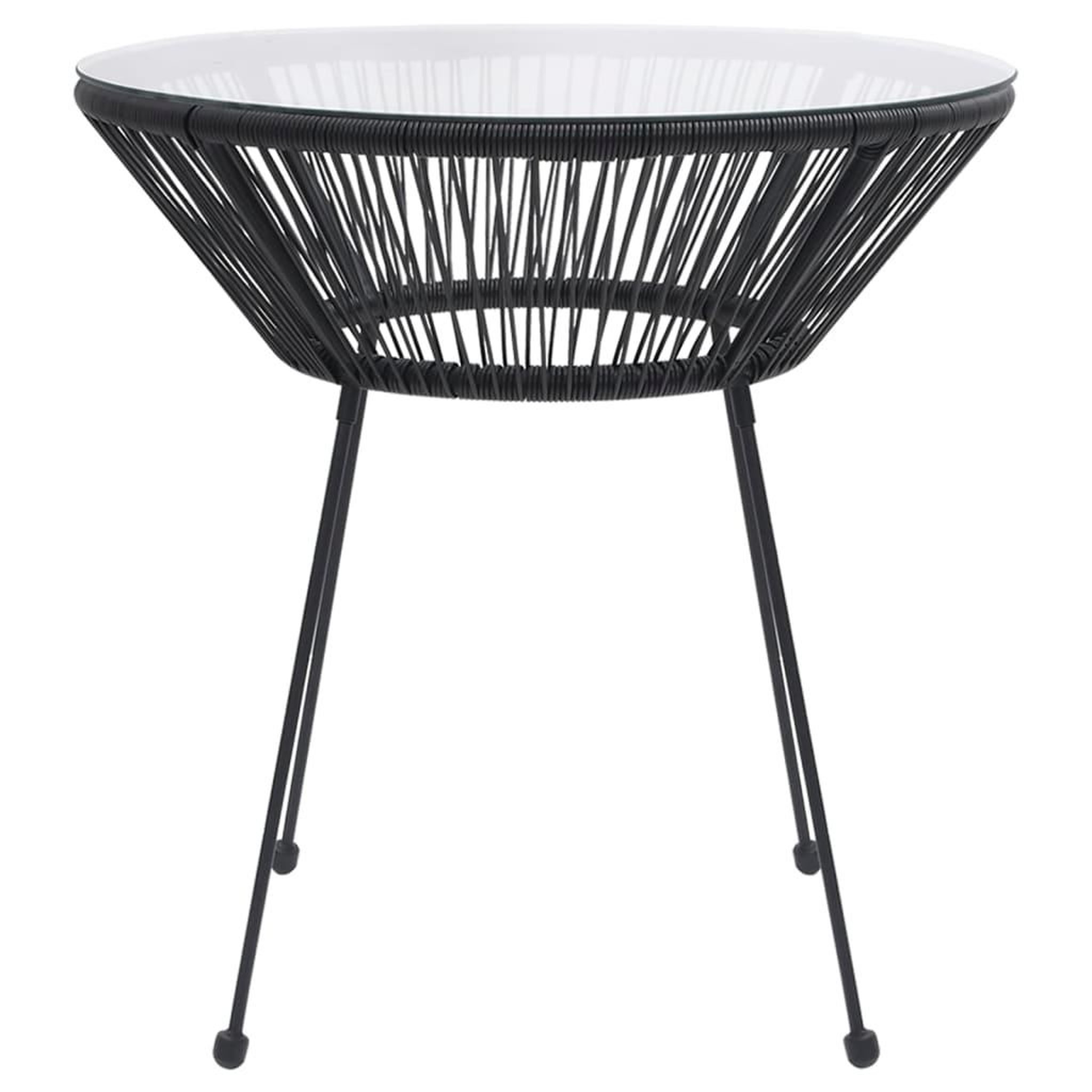 Voir la diapositive 5 : VIDAXL Ensemble a manger de jardin 3 pcs Noir
