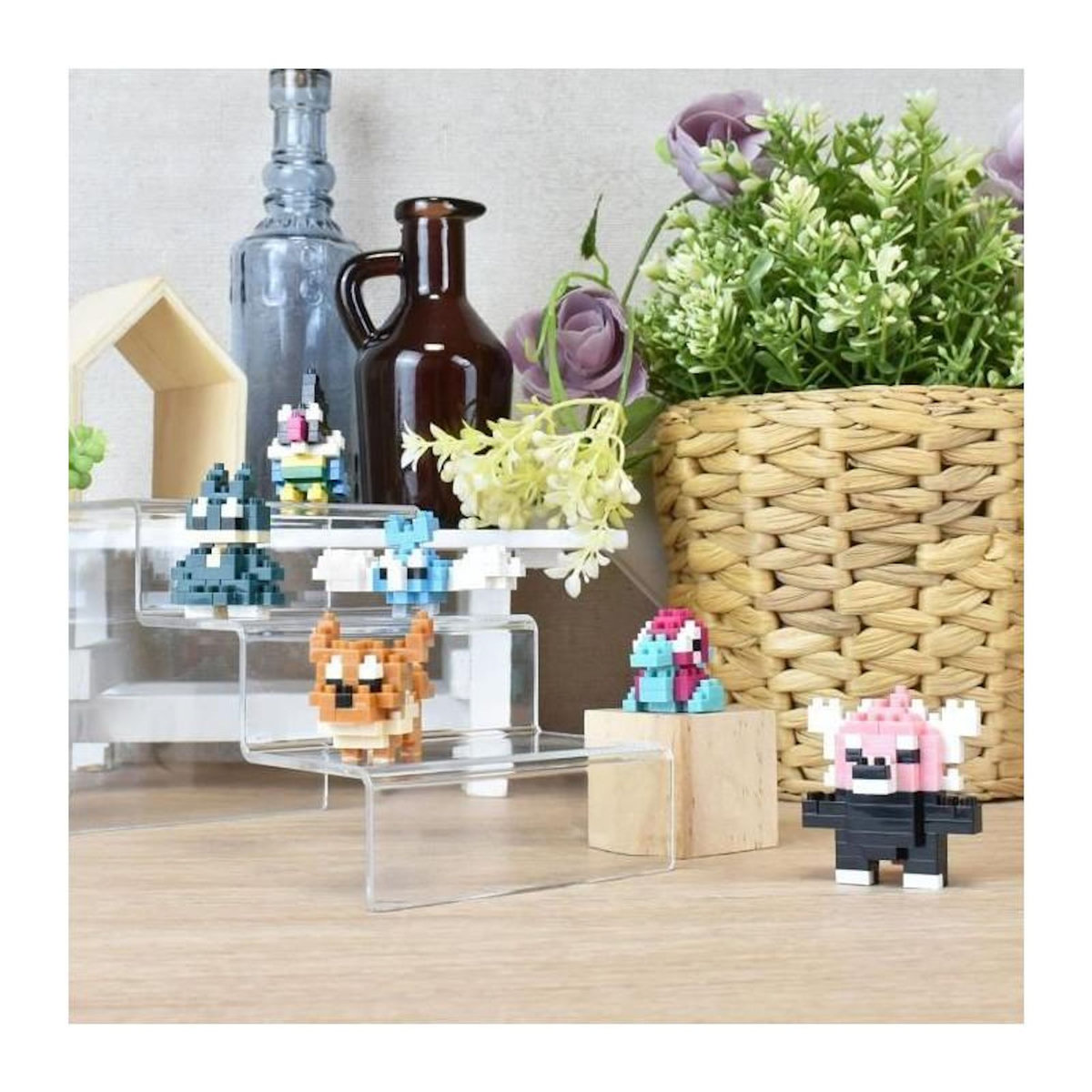 BANDAI Coffret de 6 figurines en briques - BANDAI - NANOBLOCK - Pack Pokémon type Normal