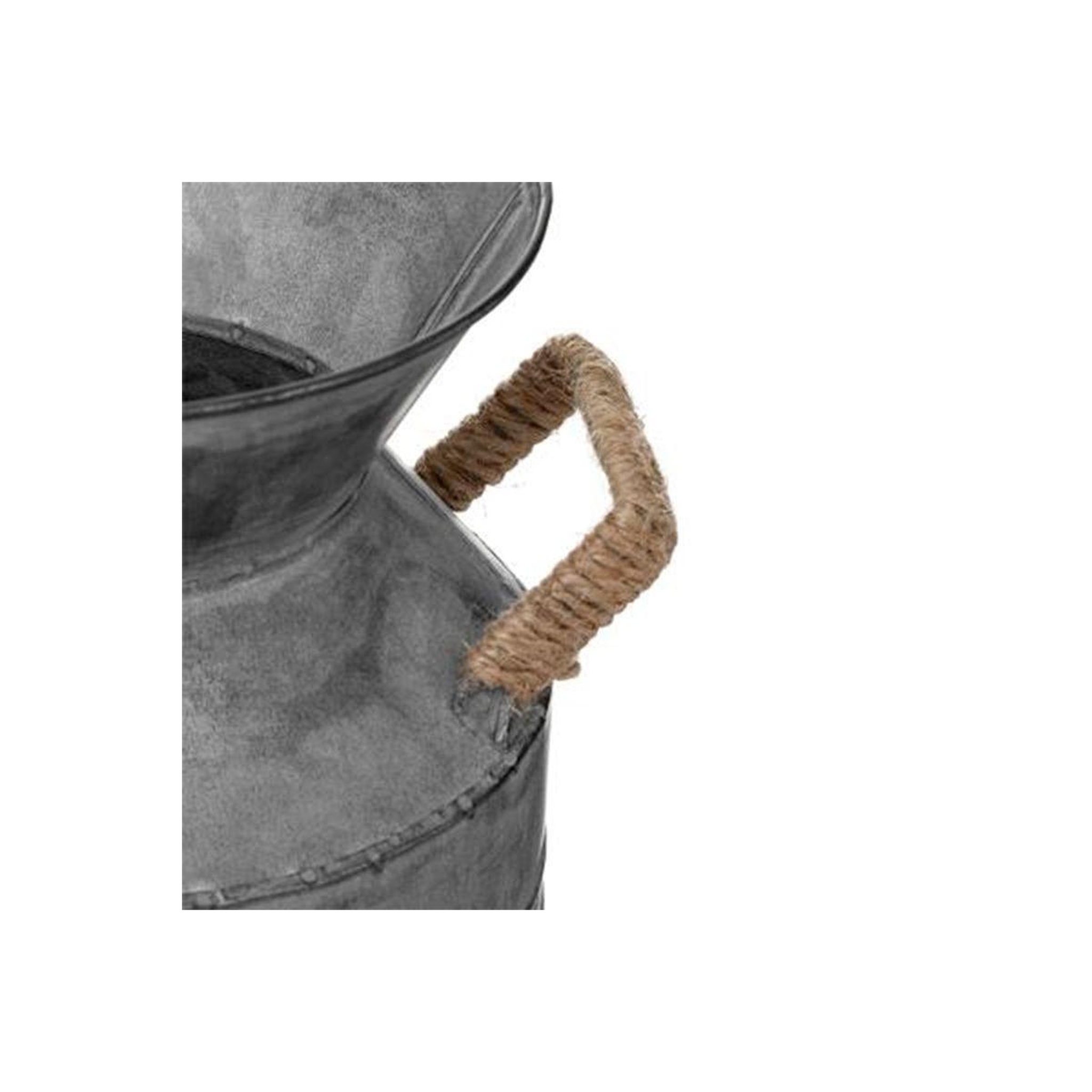 Voir la diapositive 2 : ATMOSPHERA Pot à lait déco vintage  zinc  48cm gris