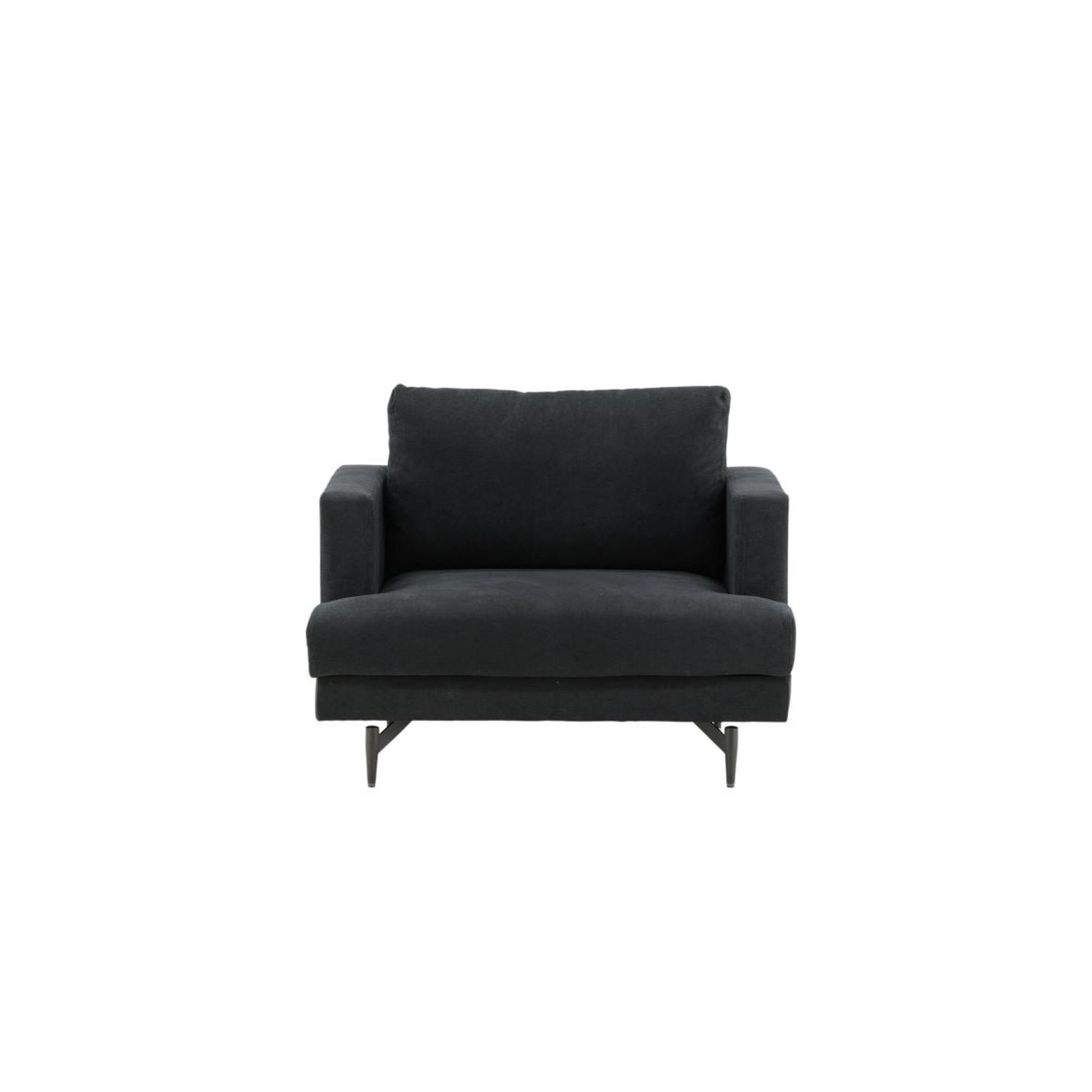 Voir la diapositive 2 : Paris Prix Fauteuil en tissu  sofia  104cm noir