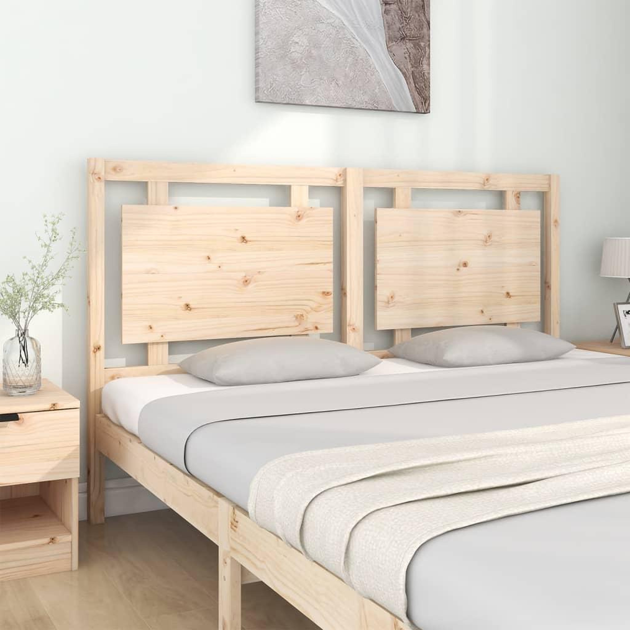 Voir la diapositive 3 : VIDAXL Tete de lit 165,5x4x100 cm Bois massif de pin