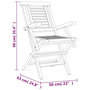 Voir la diapositive 6 : VIDAXL Chaises de jardin pliantes lot de 6 56x63x90cm bois massif teck