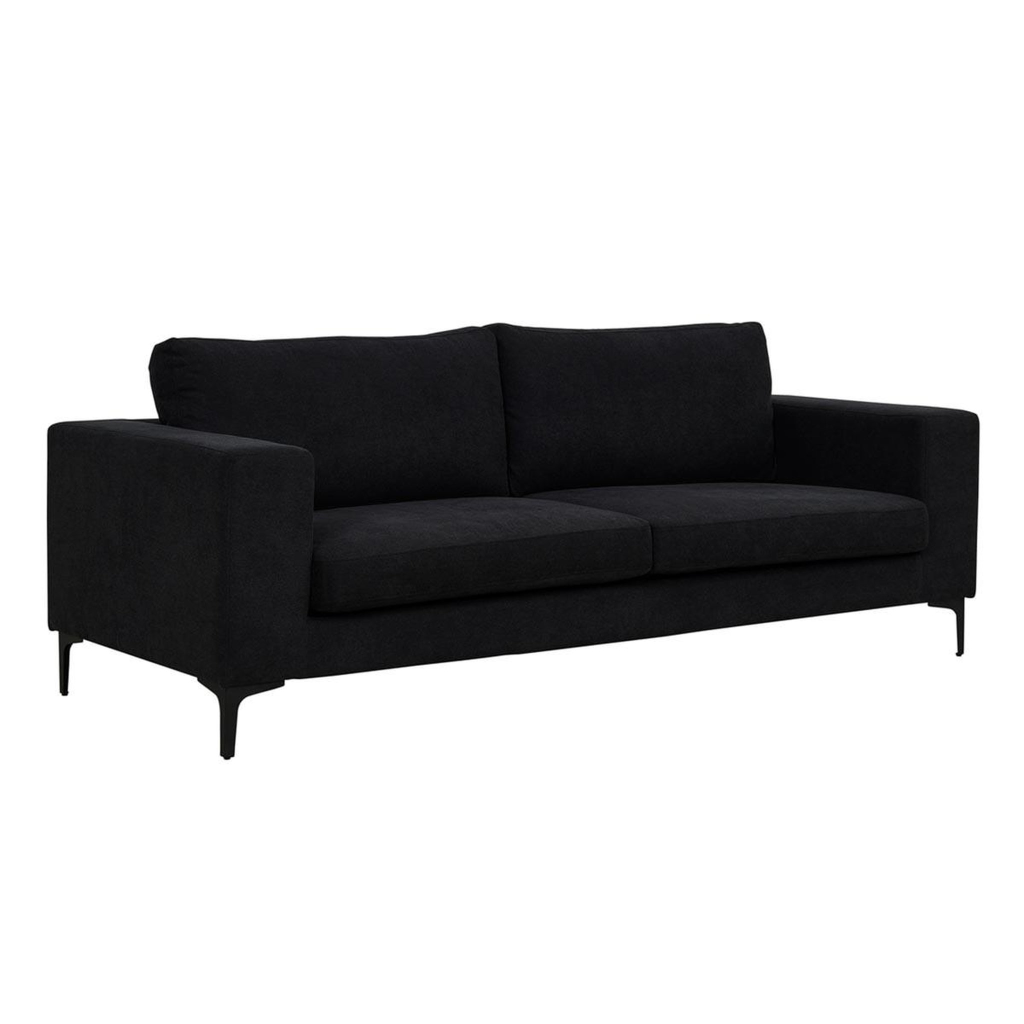 Paris Prix Canapé 3 places en velours  bolero  215cm noir