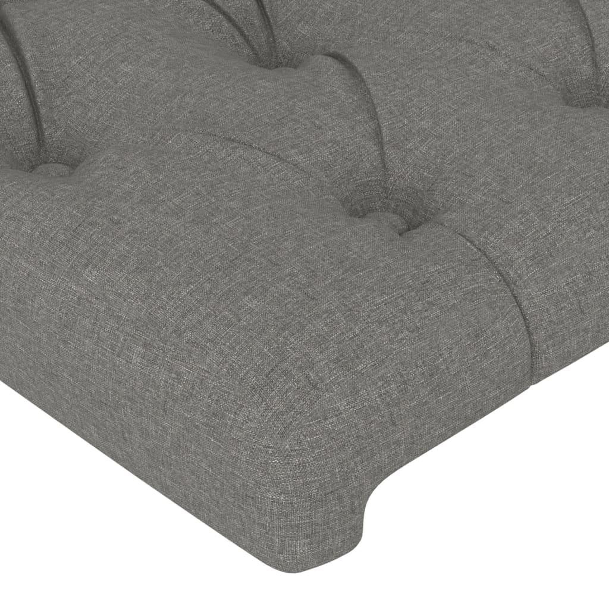 Voir la diapositive 5 : VIDAXL Tete de lit avec oreilles Gris fonce 93x23x78/88 cm Tissu