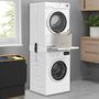 Voir la diapositive 4 : ID MARKET Kit de superposition universel lave linge et sèche linge avec tablette et séchoir