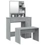 Voir la diapositive 3 : VIDAXL Ensemble de coiffeuse Sonoma gris 86,5x35x136 cm