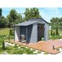 Voir la diapositive 3 : Habitat et Jardin Abri de jardin métal avec pergola  Madras  - 5.64 m² - 193 x 292 x 229 cm - Gris