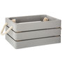 Voir la diapositive 2 : ATMOSPHERA Lot de 3 Caisses en Bois  Cagette  35cm Gris
