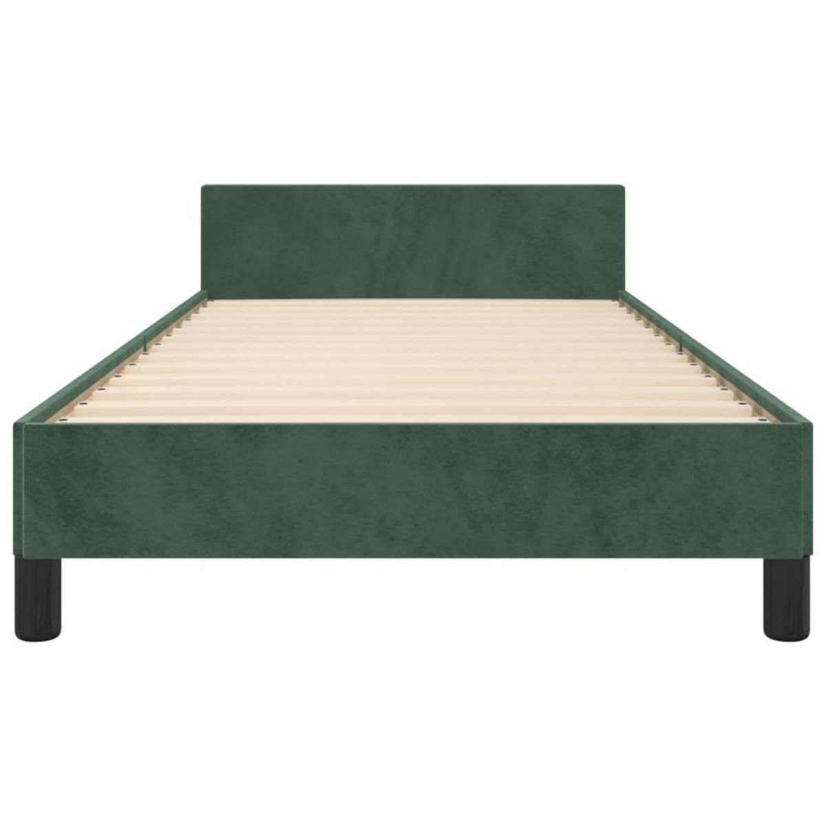 VIDAXL Cadre de lit sans matelas vert fonce 80x200 cm velours