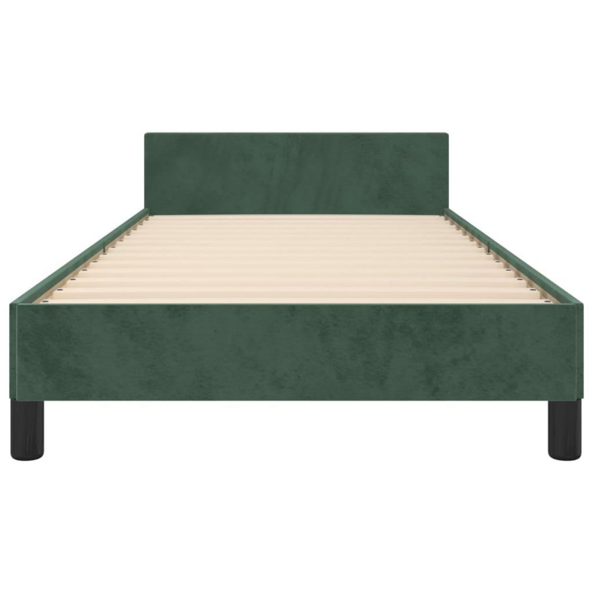 VIDAXL Cadre de lit sans matelas vert fonce 80x200 cm velours