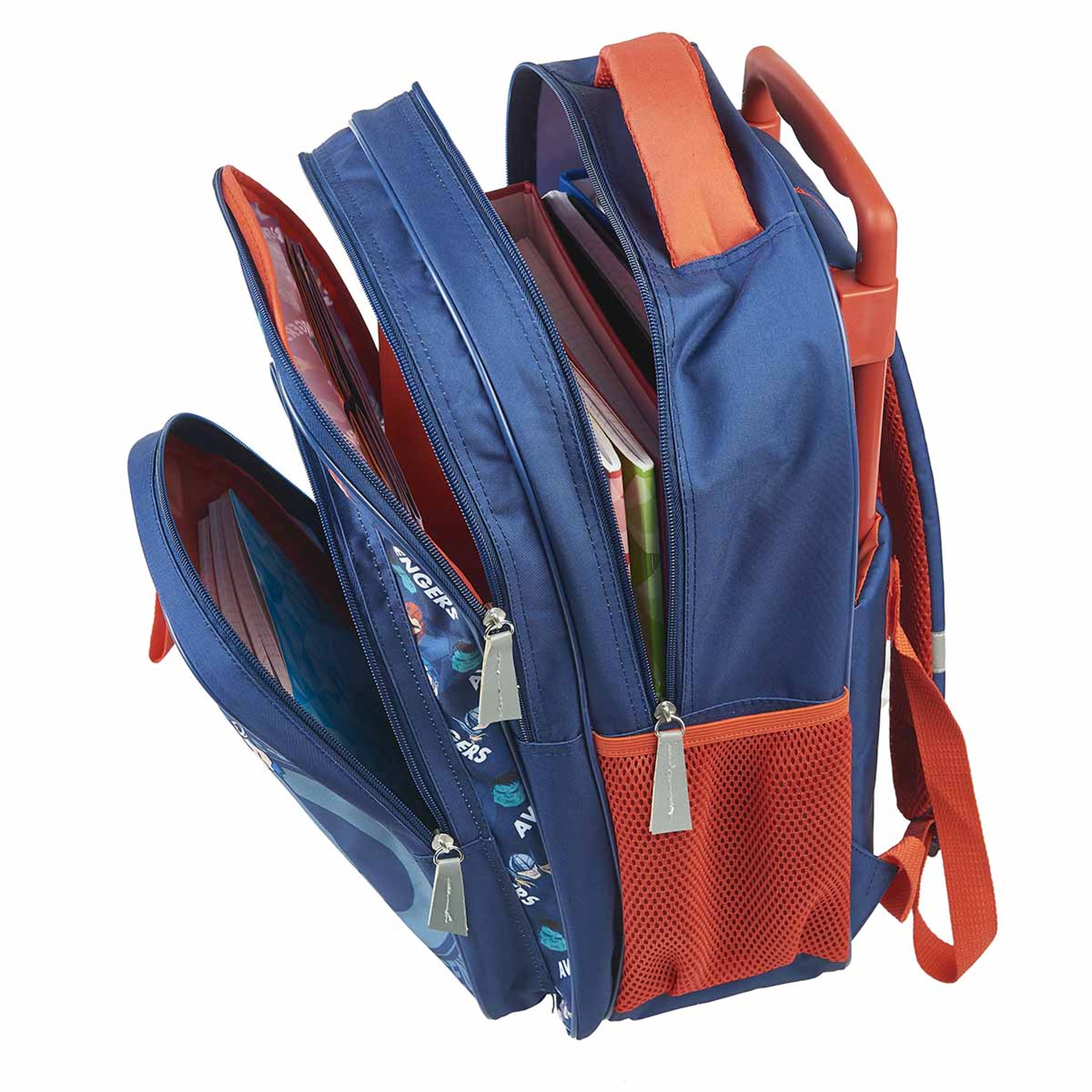 Voir la diapositive 5 : MARVEL Sac à dos à roulettes bleu AVENGERS