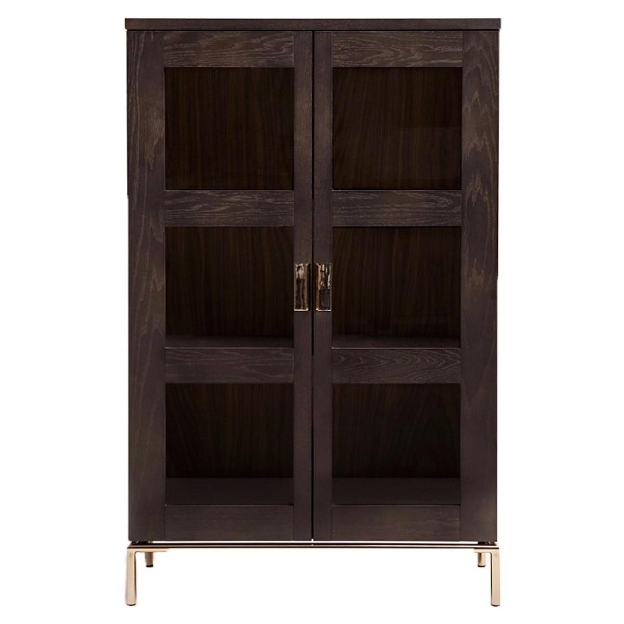 Paris Prix Vitrine design 2 portes  pimlico  148cm charbon