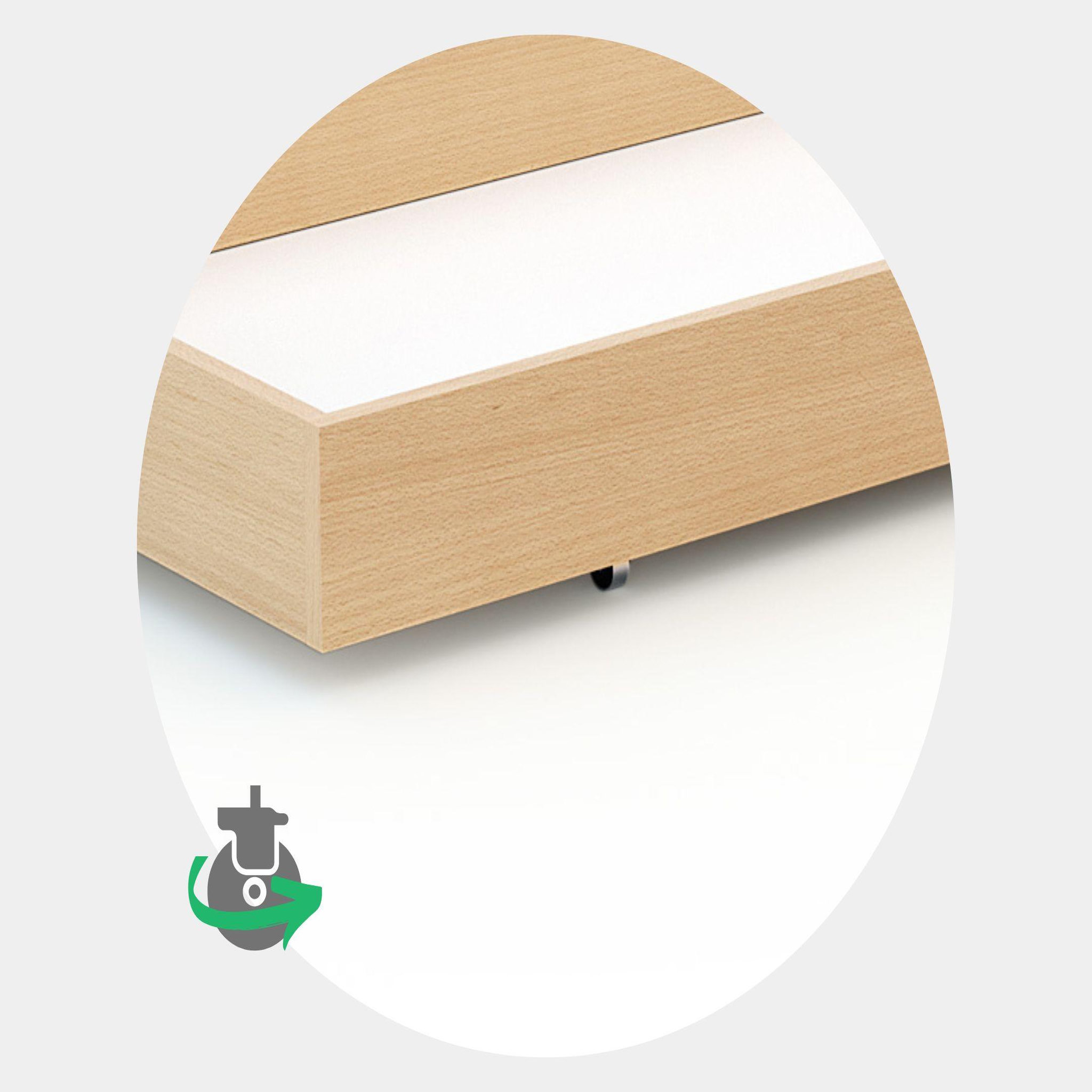 Voir la diapositive 6 : WEBABY Tiroir de lit bébé en bois rolo 60 x 120