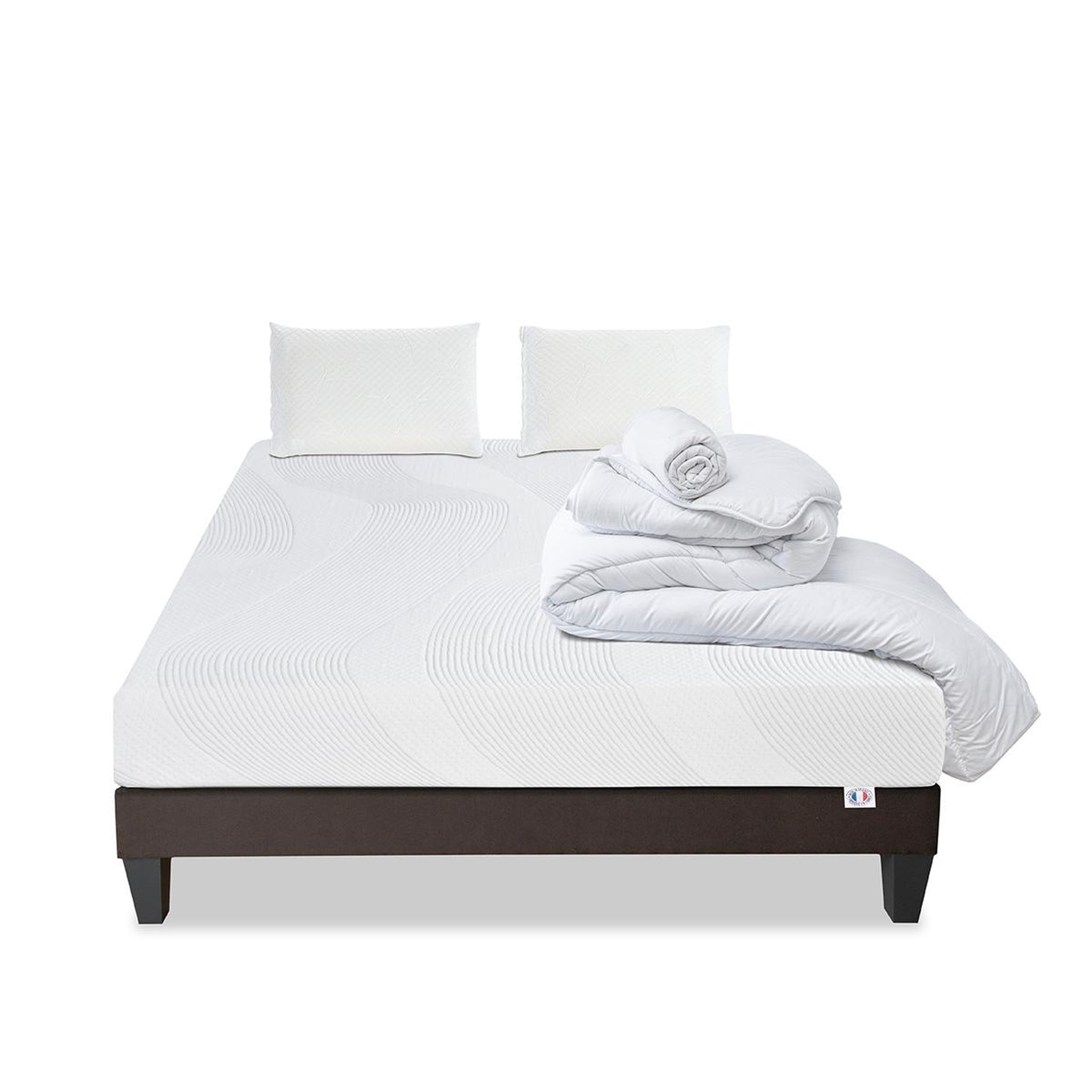 Voir la diapositive 1 : BELLECOUR Bellecour literie | pack prêt à dormir paris | matelas mémoire de forme + sommier + accessoires