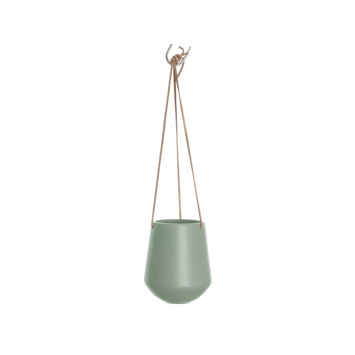 PRESENT TIME Cache-pot design suspendu médium Skittlie - H. 66 cm – Vert kaki