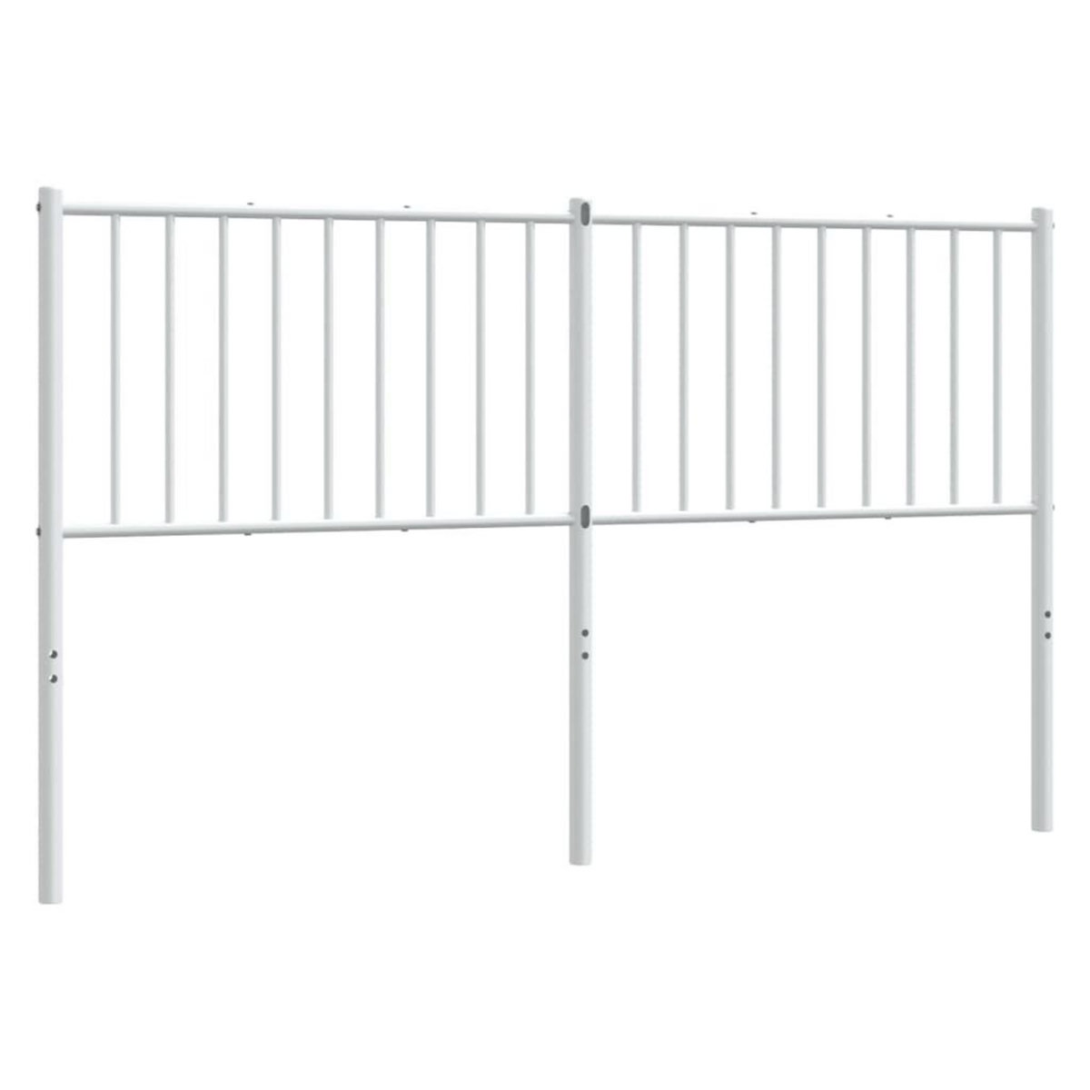 VIDAXL Tete de lit metal blanc 160 cm