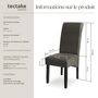 Voir la diapositive 6 : tectake Chaise de salle à manger avec revêtement en cuir synthétique gris marbré Lot de 4