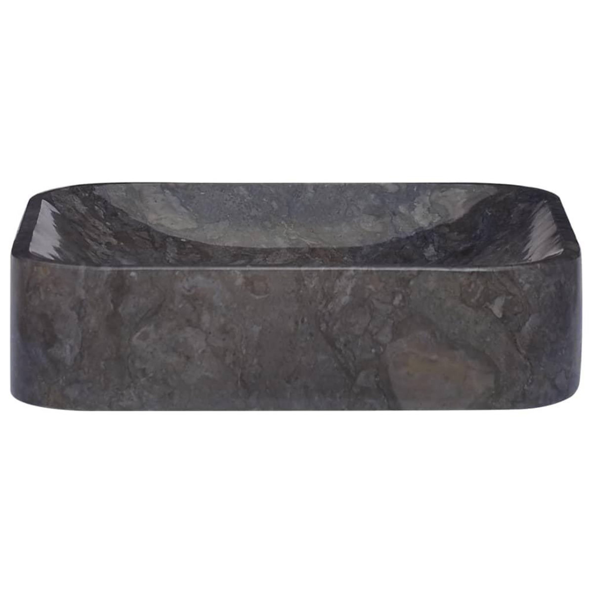 VIDAXL Lavabo Noir 40x40x10 cm Marbre