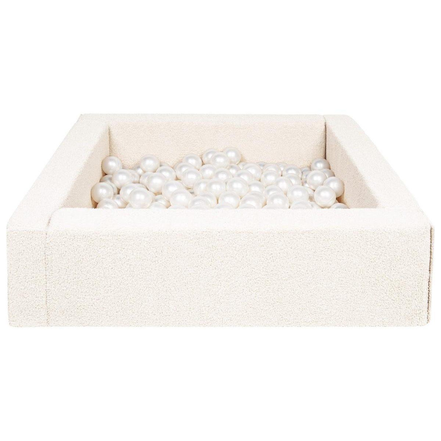 Piscine À Balles Velinda 5 Éléments 200 Balles Crème Tissu Polyester Bouclé - vue 2
