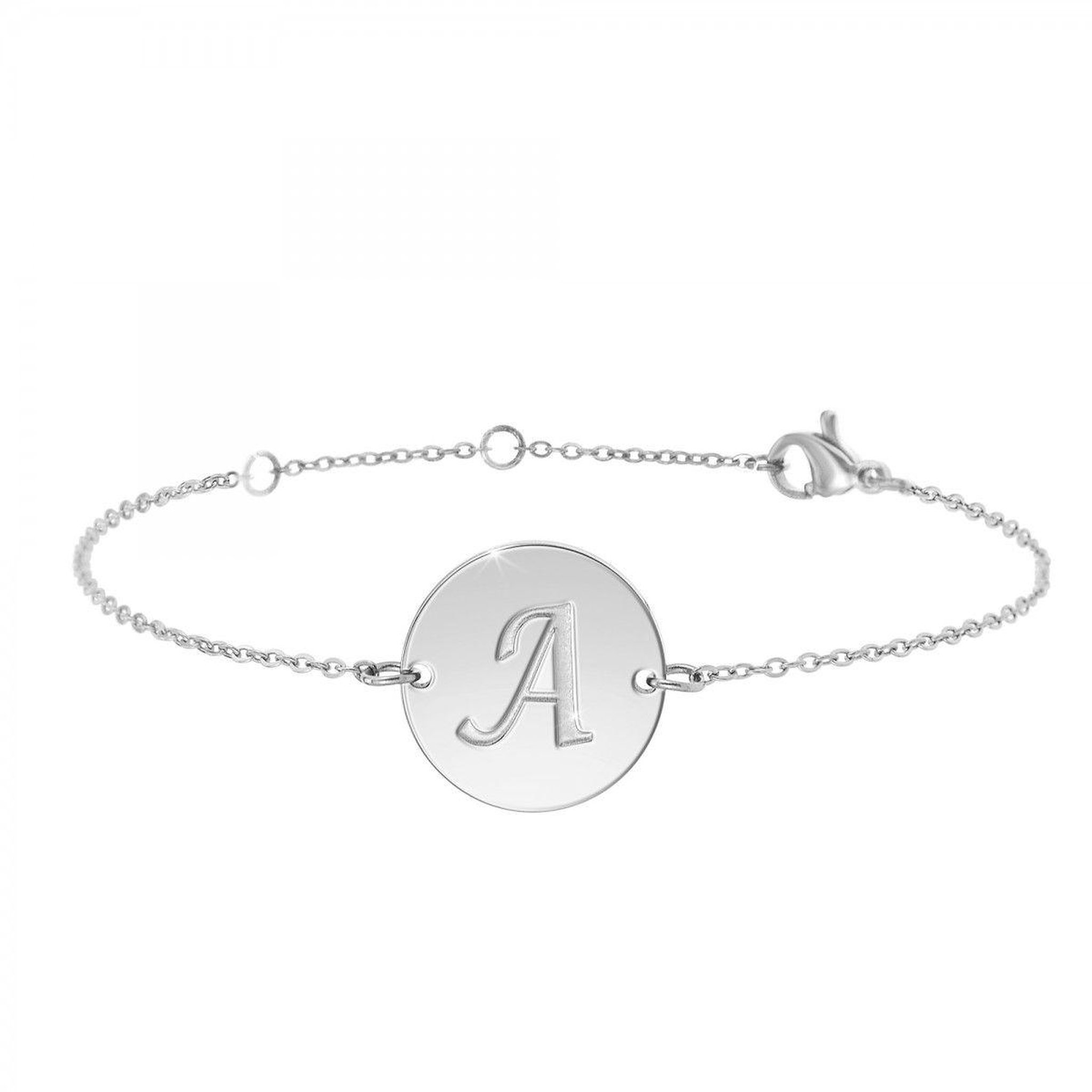 SC CRYSTAL Bracelet lettre A en acier inoxydable par SC Crystal
