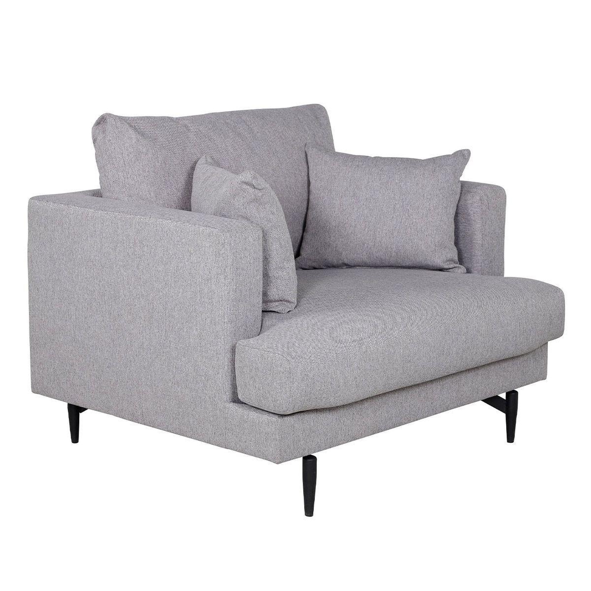 Paris Prix Fauteuil en tissu  sofia  104cm gris