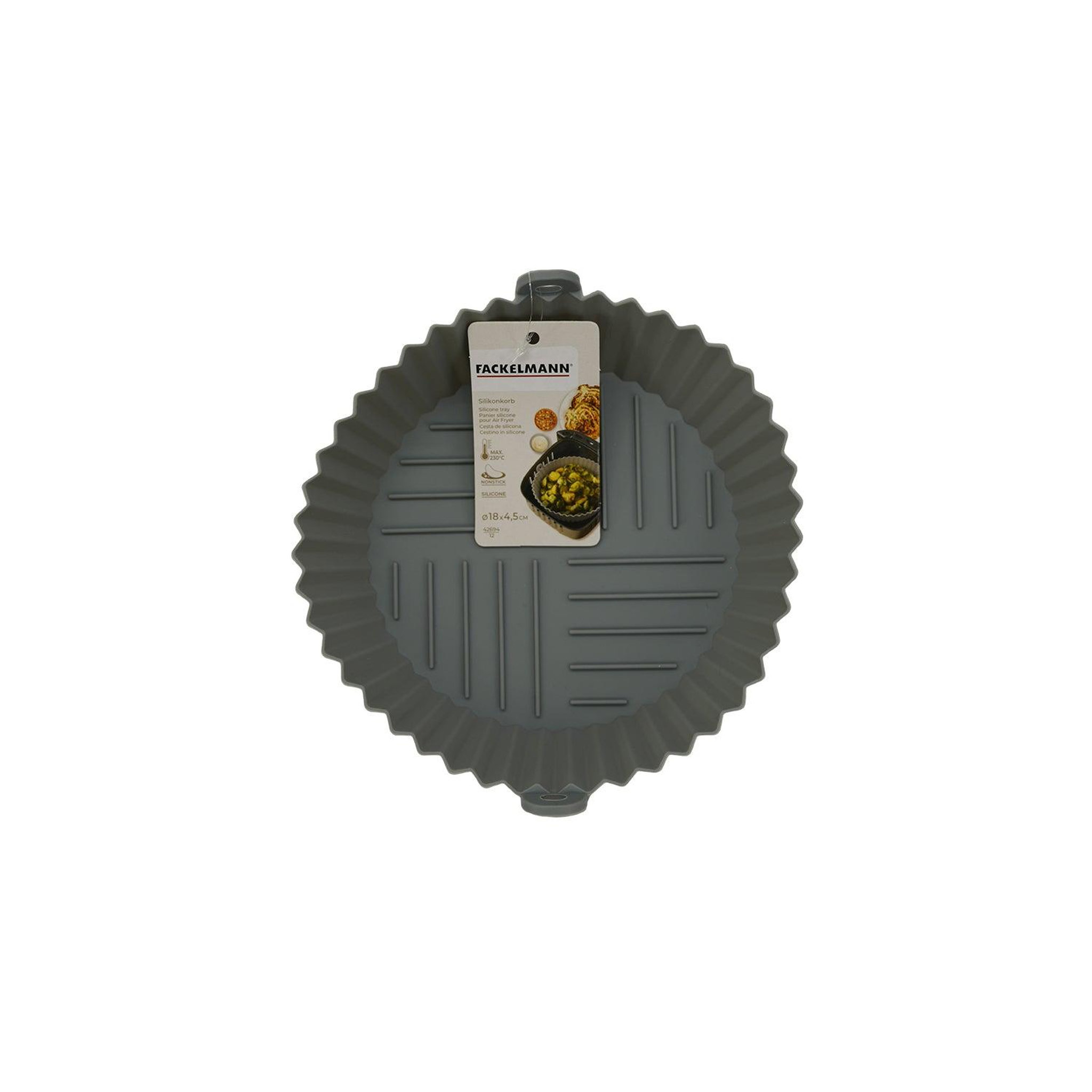 Voir la diapositive 2 : Fackelmann Moule en silicone air fryer rond 18 cm fackelmann