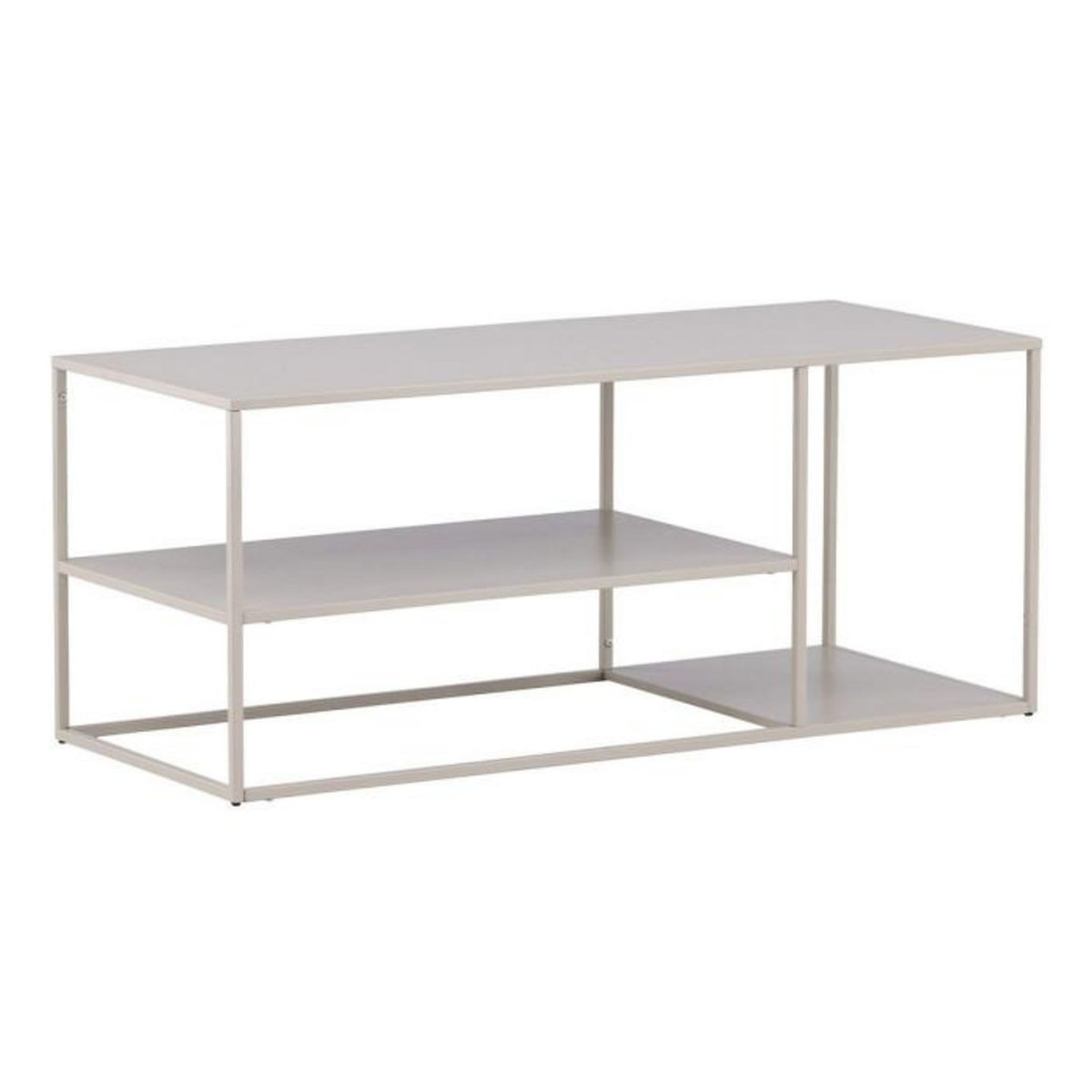 Paris Prix Table Basse Avec Étagères  Staal  120cm Beige