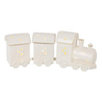 Paris Prix Train Déco à LED  2 Wagons  30cm Blanc