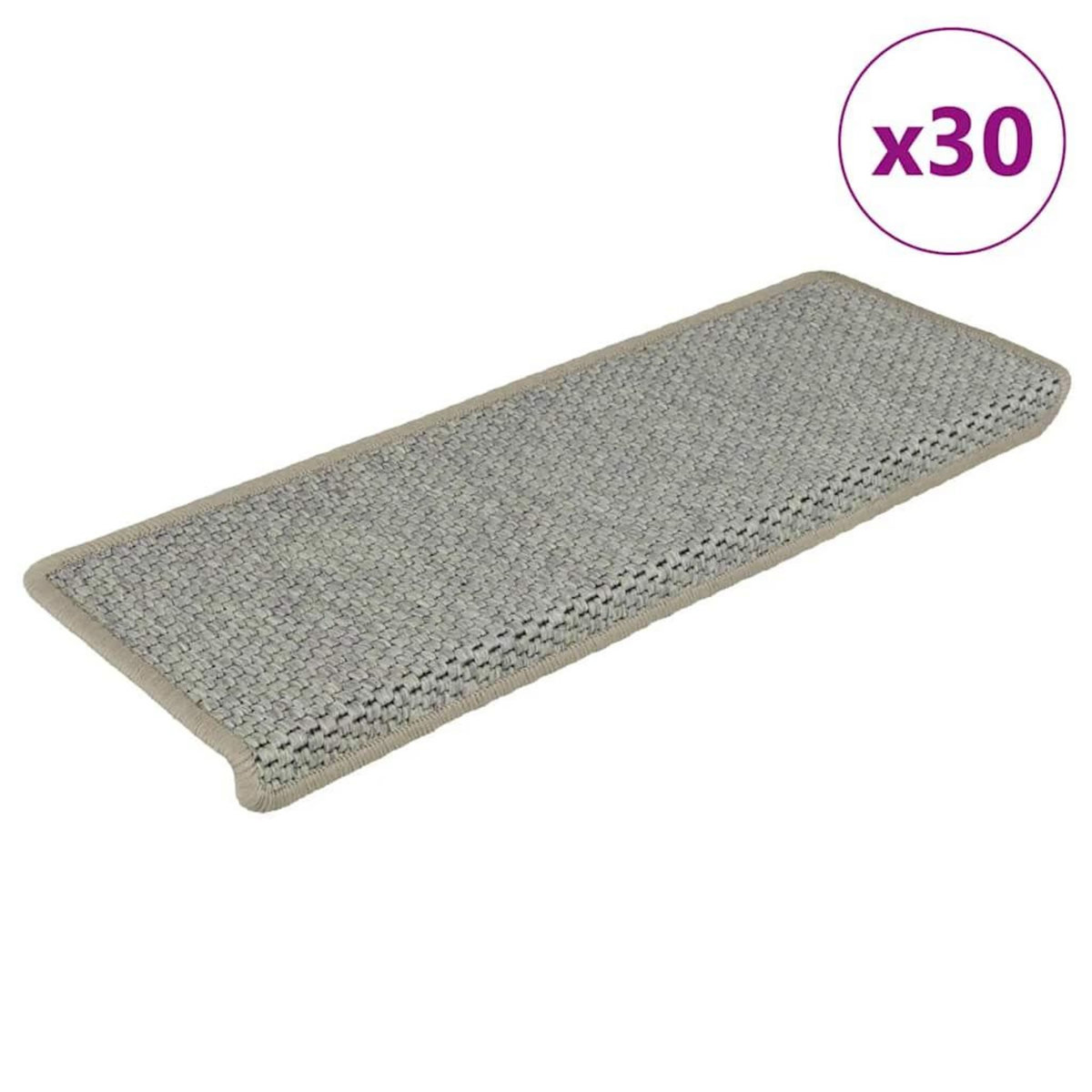VIDAXL Tapis d'escalier autocollants 30 pcs 65x21x4 cm vert