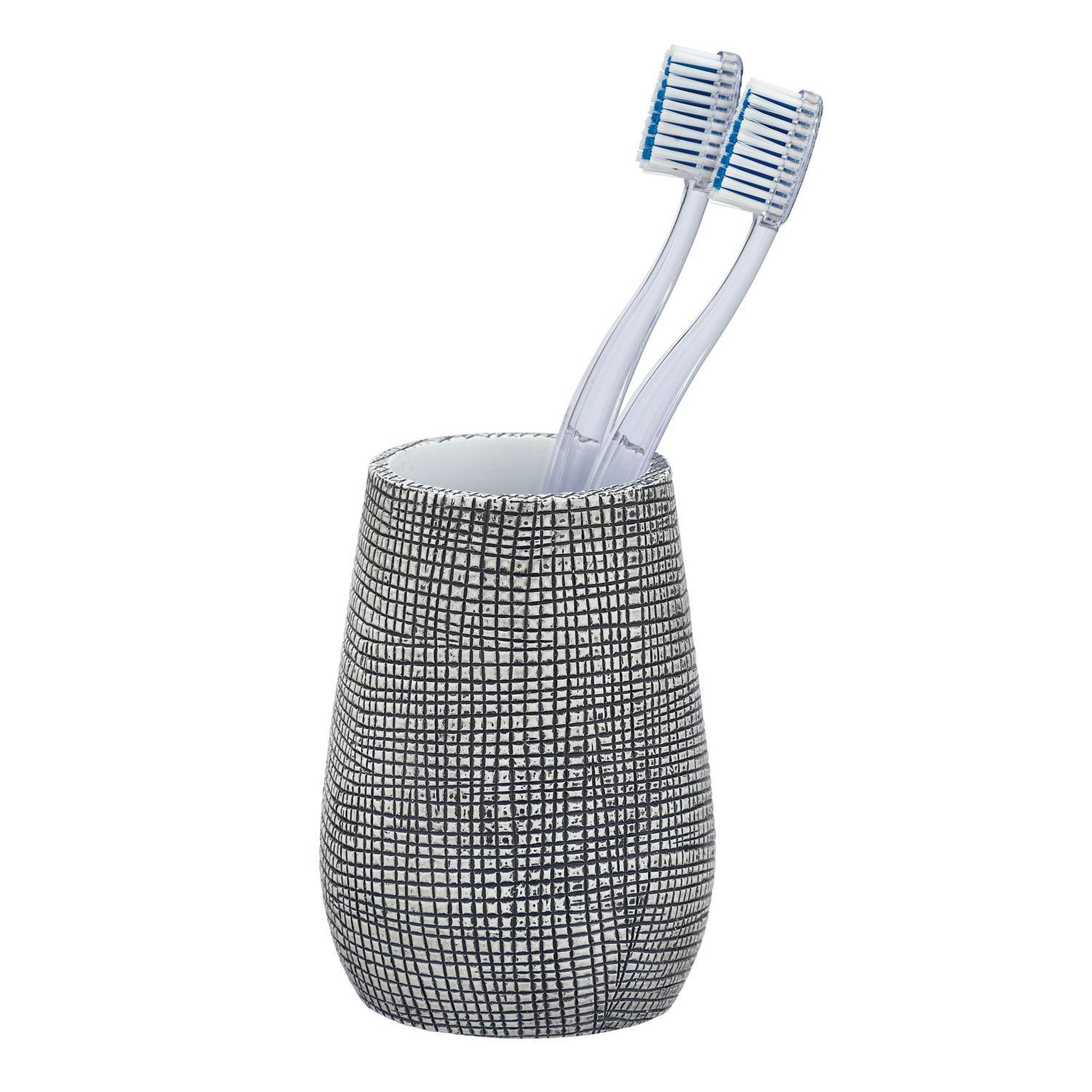 Voir la diapositive 3 : Wenko Gobelet de salle de bain design nature gilba - gris