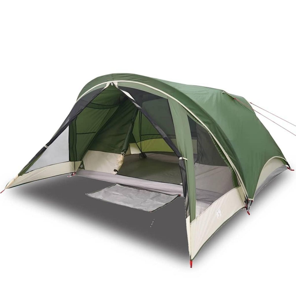 VIDAXL Tente de camping de cabine 4 personnes vert impermeable