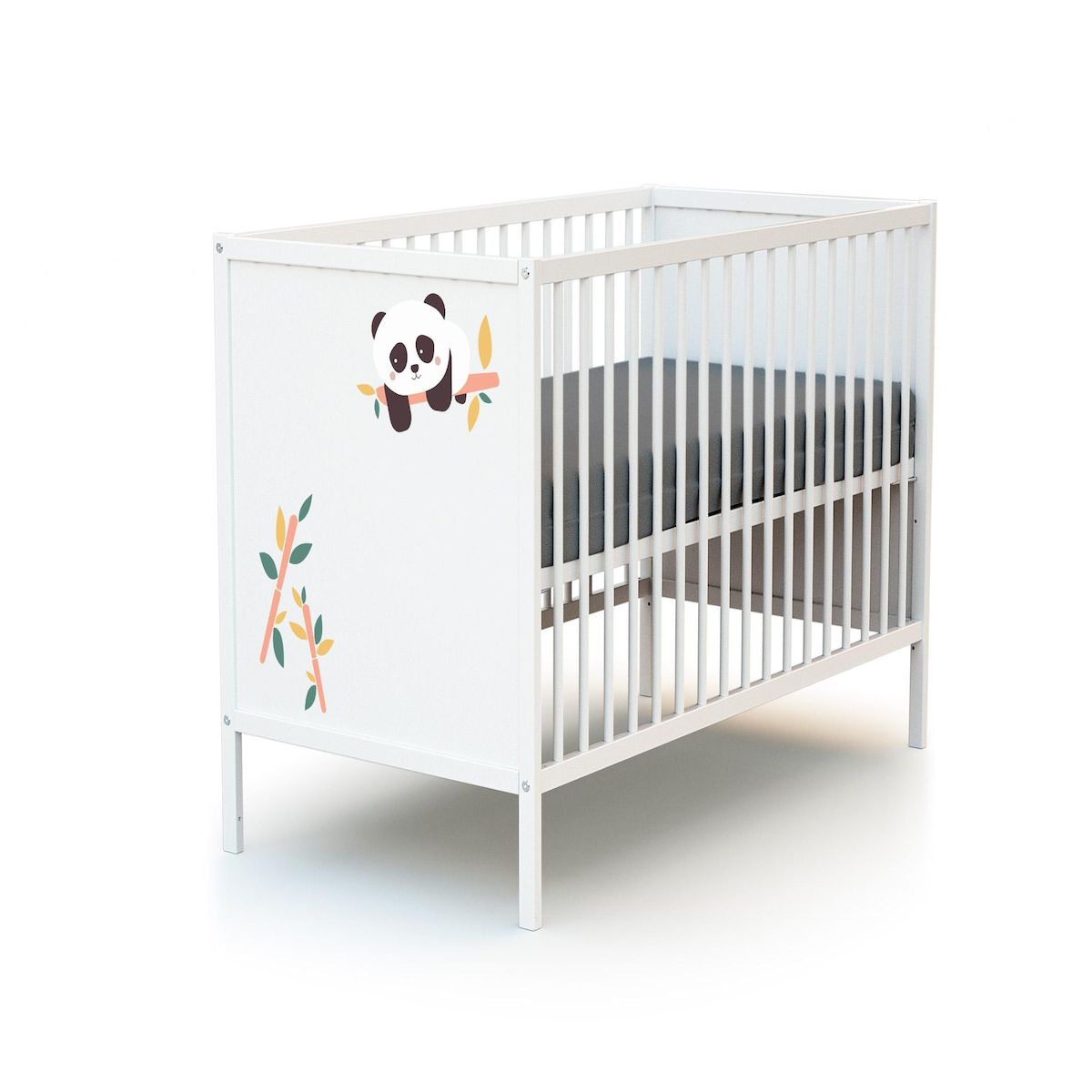 WEBABY Chambre bébé lit et commode à langer en bois ALBA