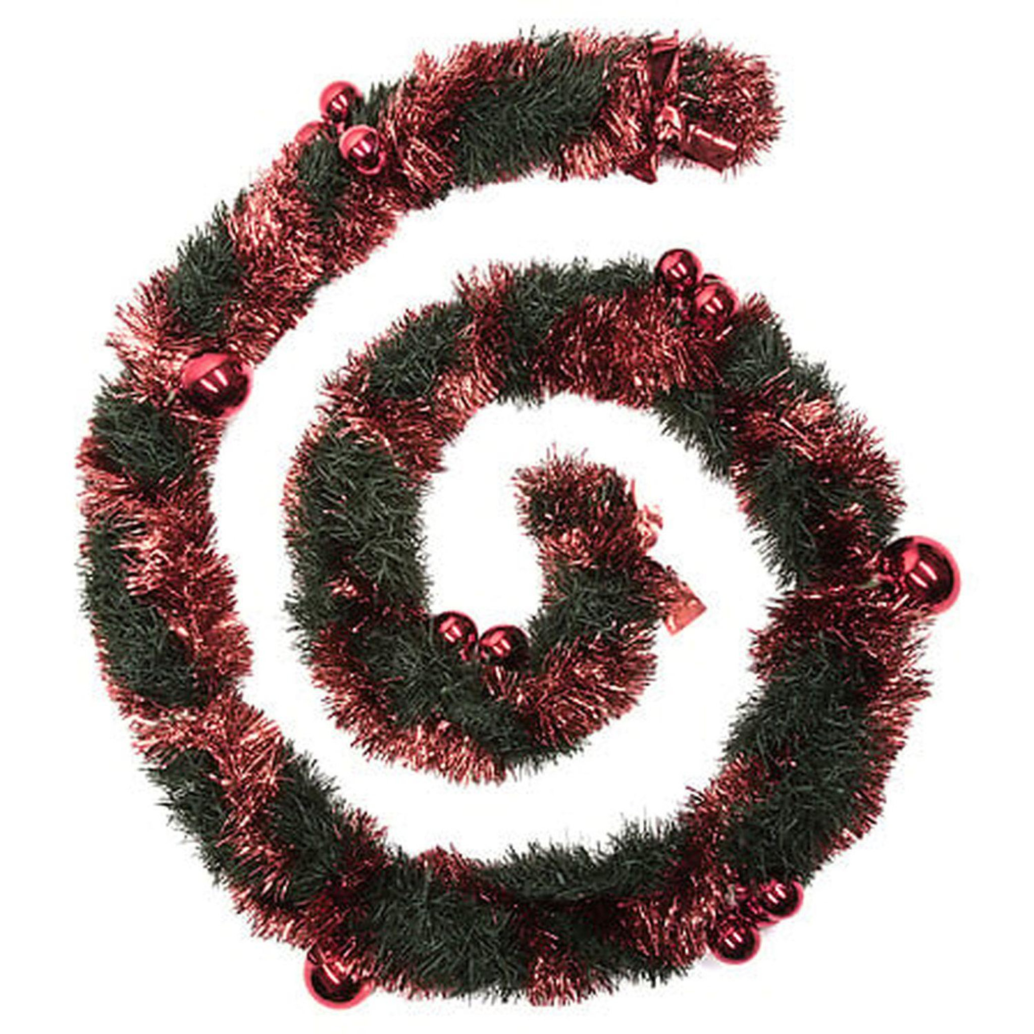 FEERIC LIGHT & CHRISTMAS Guirlande de Noël grande taille L. 2,7 M - Vert et rouge