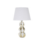 Paris Prix Lampe à Poser Design  Glam Balls  46cm Blanc & Or