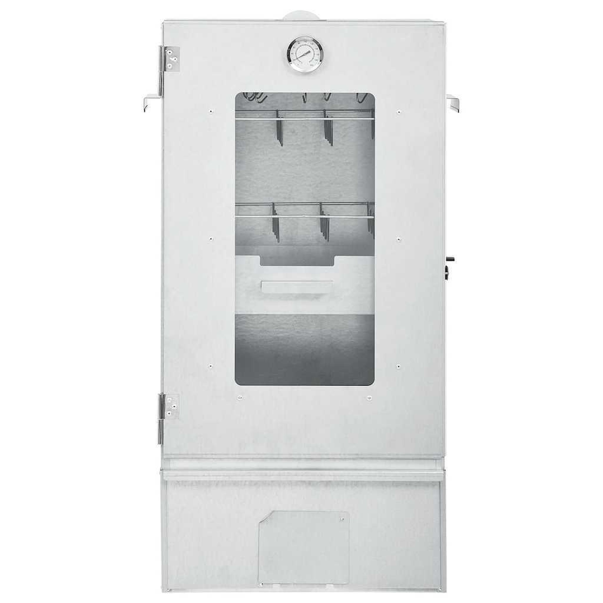 Voir la diapositive 2 : VIDAXL Fumoir a four a barbecue avec table acier galvanise