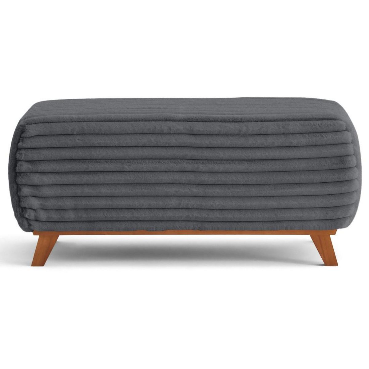 BEST MOBILIER Cristal - bout de lit - en fausse fourrure côtelée