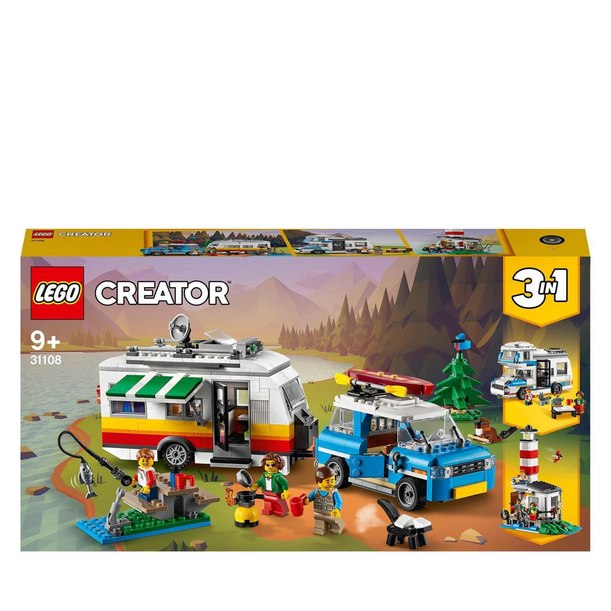 LEGO Creator 3 en 1 31108 Les Vacances en Caravane en Famille