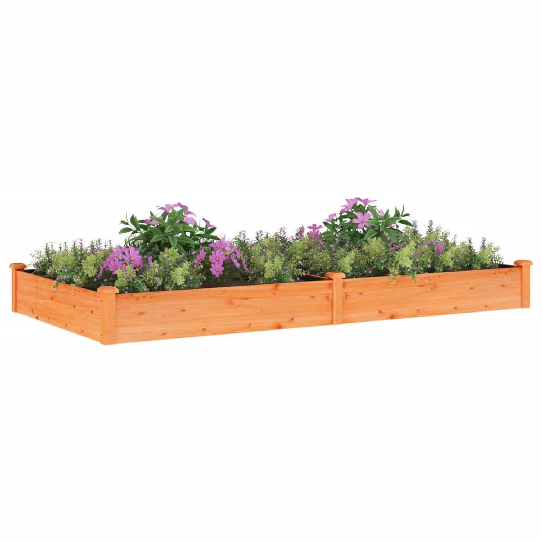 Voir la diapositive 3 : VIDAXL Lit sureleve de jardin doublure 240x120x25 cm bois massif sapin