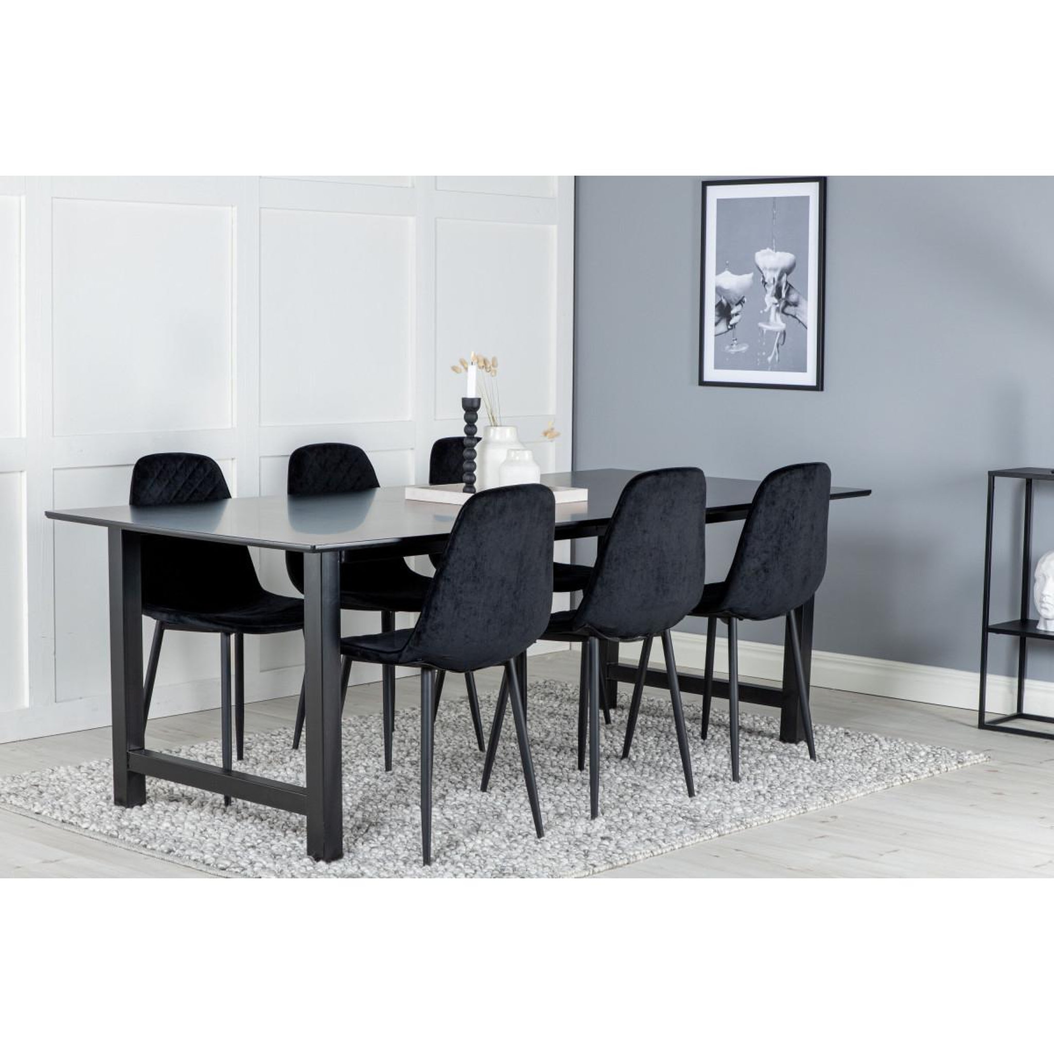 Voir la diapositive 3 : Paris Prix Table à manger  count  220cm noir