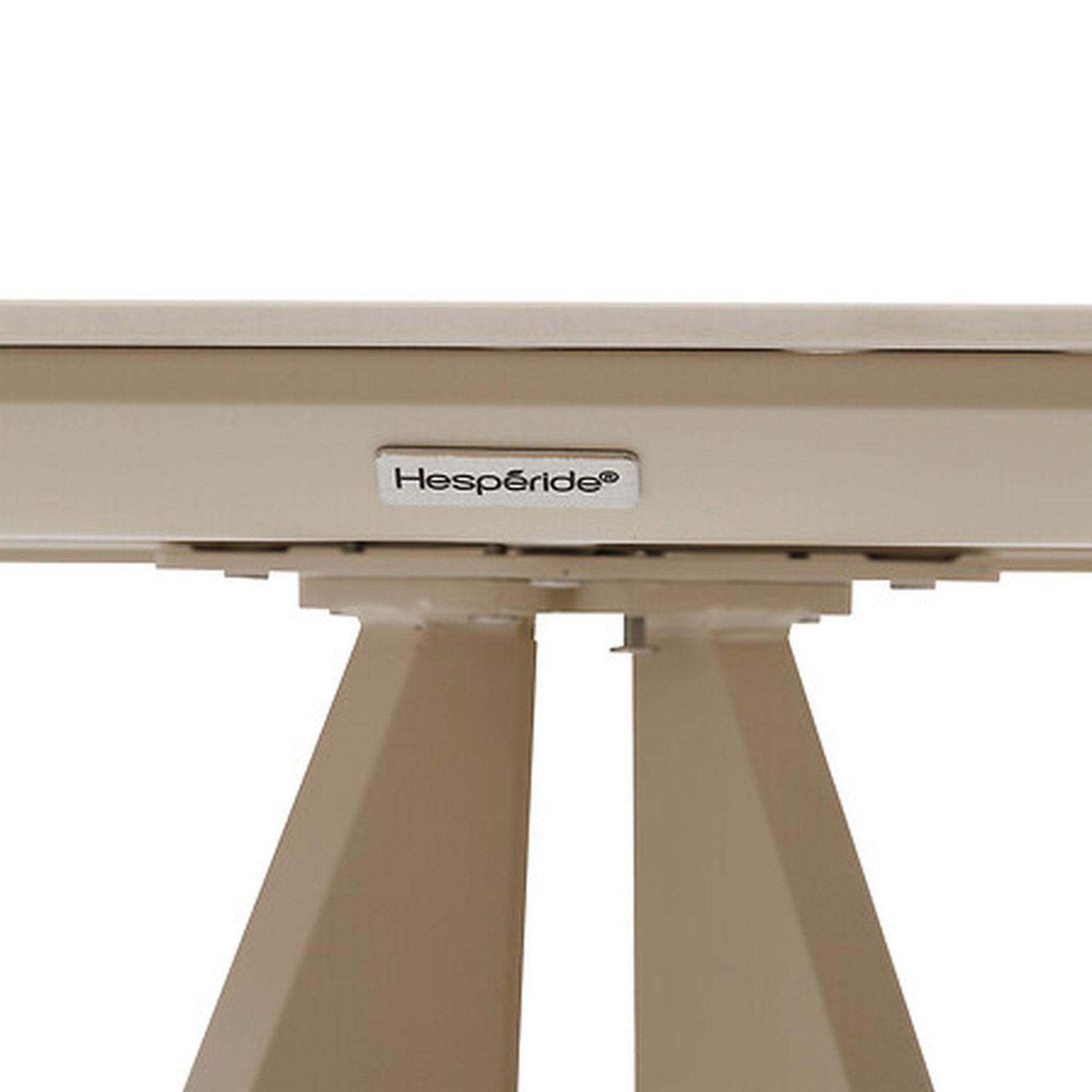 Voir la diapositive 4 : HESPERIDE Table de jardin haute en aluminium 2 places terzano - vanille et argile