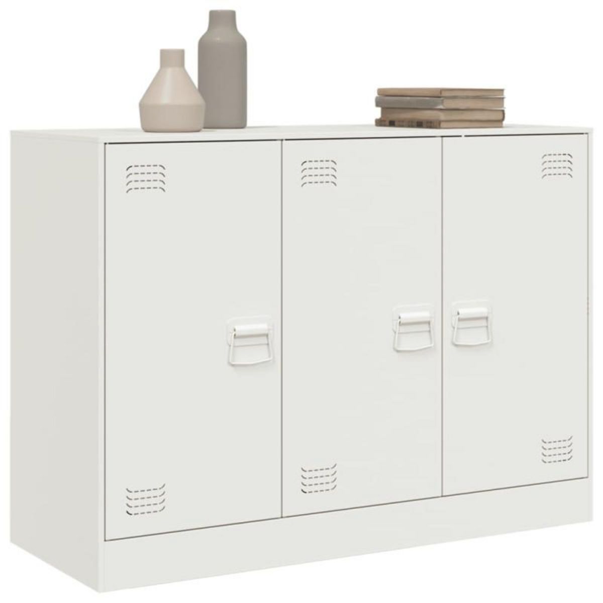 VIDAXL Buffet blanc 99x39x73 cm acier