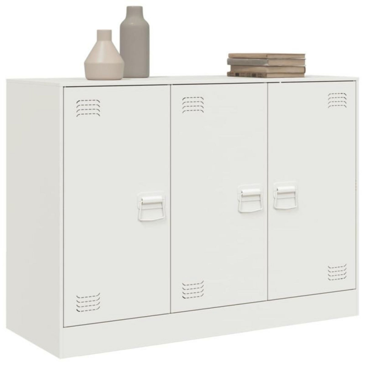 VIDAXL Buffet blanc 99x39x73 cm acier